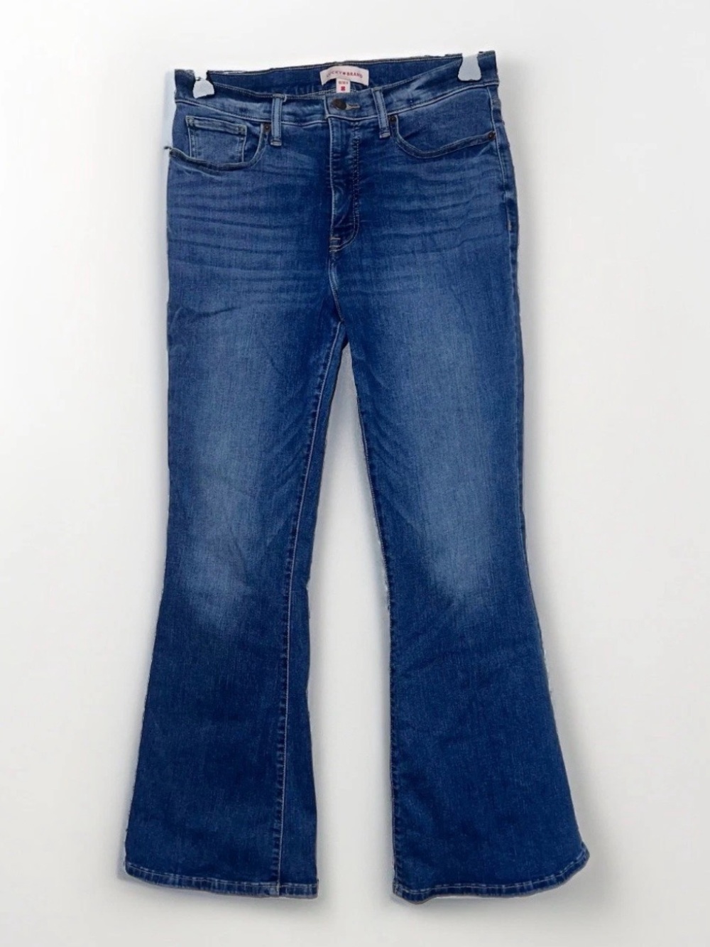 Lucky Brand Stevie High Rise Flare Jeans Women's 10/30 Stretch Denim Medium Wash